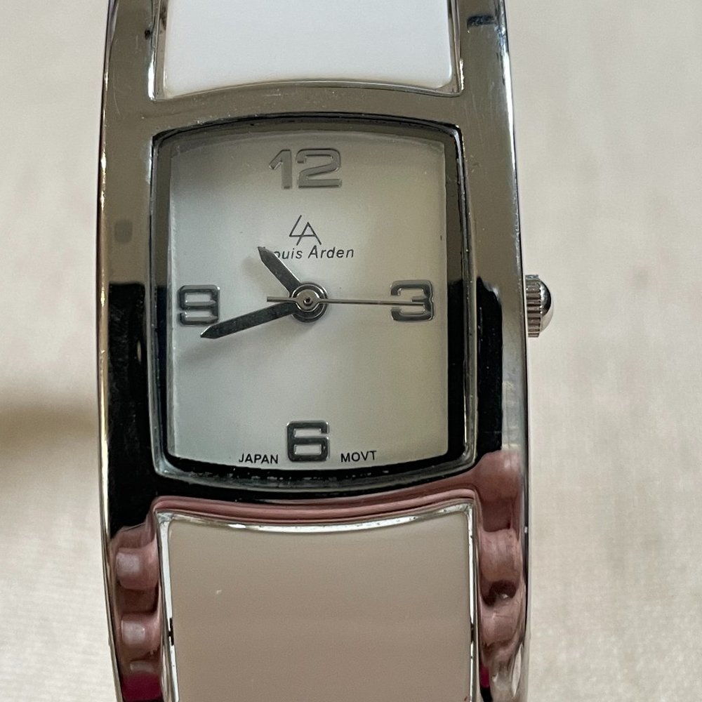 Louis Arden White Cuff Watch